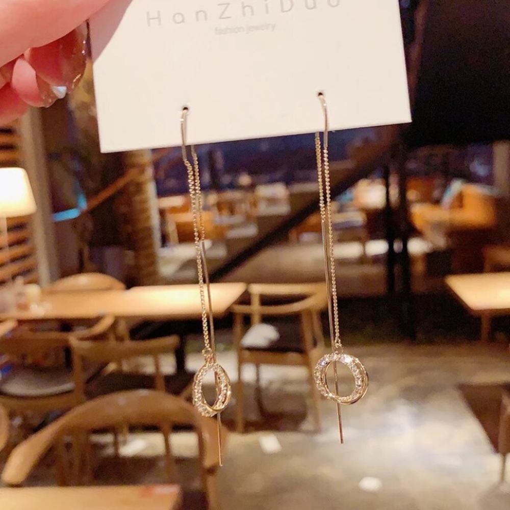 New 18k gold plated long earrings - Picture 3 of 4